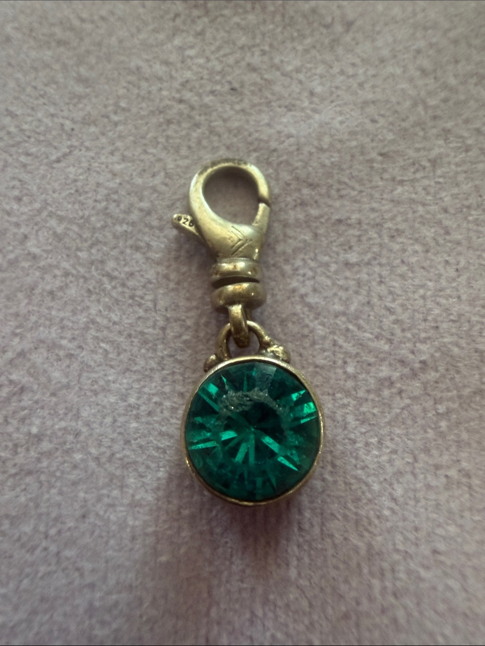 Silpada Silver Charms with Teal Crystal